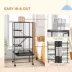 PawHut Rolling Small Animal Cage 53.5"H w/ Removable Tray, Storage Shelf image thumbnail 7
