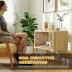 PawHut 29.5"H Wooden Hamster Cage with Seesaw, Water Bottle, Food Dish, Hut, Transparent Panel image thumbnail 6