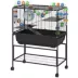 PawHut 3 Tier Rolling Hamster Cage with 7" Deep Tray, Storage Shelf, Big Exercise Wheel, Tube System image thumbnail 1