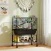 PawHut 3 Tier Rolling Hamster Cage with 7" Deep Tray, Storage Shelf, Big Exercise Wheel, Tube System image thumbnail 2