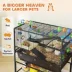 PawHut 3 Tier Rolling Hamster Cage with 7" Deep Tray, Storage Shelf, Big Exercise Wheel, Tube System image thumbnail 4