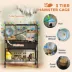 PawHut 3 Tier Rolling Hamster Cage with 7" Deep Tray, Storage Shelf, Big Exercise Wheel, Tube System image thumbnail 5