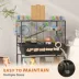 PawHut 3 Tier Rolling Hamster Cage with 7" Deep Tray, Storage Shelf, Big Exercise Wheel, Tube System image thumbnail 6