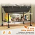 PawHut 3 Tier Rolling Hamster Cage with 7" Deep Tray, Storage Shelf, Big Exercise Wheel, Tube System image thumbnail 7