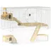 PawHut Cage with Deep Bottom, Wooden Ramp, Hut, Bathroom and Exercise Wheel image thumbnail 1