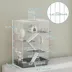 PawHut 4-Level Large Cage with DIY Tubes, Water Bottle, Food Dish, Hut, Exercise Wheels image thumbnail 3