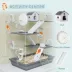 PawHut 4-Level Large Cage with DIY Tubes, Water Bottle, Food Dish, Hut, Exercise Wheels image thumbnail 5