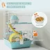 PawHut 3-Level Cage with Exercise Wheel, Play Tube, Water Bottle, Food Dish, Hut, Ladder image thumbnail 6