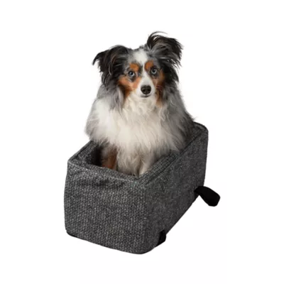 Snoozer® Pet Products Luxury Console Dog Car Seat W/ Microsuede Fabric & Safe Strap, Merlin Pewter - Image 1