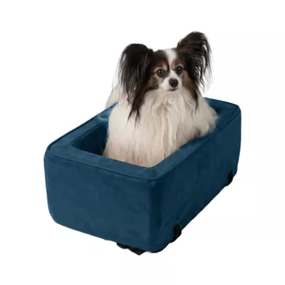 Snoozer® Pet Products Luxury Console Dog Car Seat W/ Microsuede Fabric & Safe Strap, Sapphire - Image 1