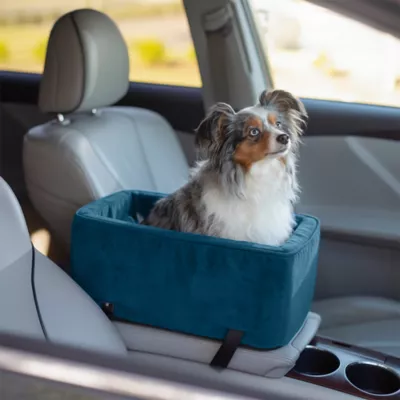 Snoozer® Pet Products Luxury Console Dog Car Seat W/ Microsuede Fabric & Safe Strap, Sapphire - Image 2