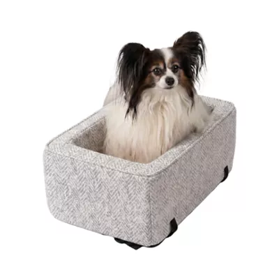 Snoozer® Pet Products Luxury Console Dog Car Seat W/ Microsuede Fabric & Safe Strap, Palmer Dove - Image 1