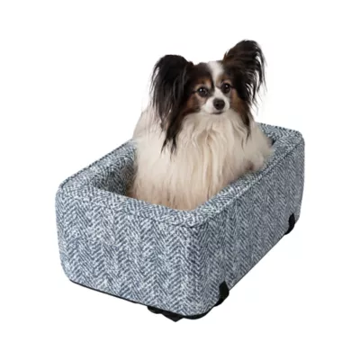 Snoozer® Pet Products Luxury Console Dog Car Seat W/ Microsuede Fabric & Safe Strap, Palmer Indigo - Image 1