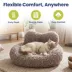 PawsPik Heart-Shaped Faux Rabbit Fur Plush Bolster Bed with Removable Cover for Dogs & Cats image thumbnail 2