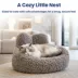 PawsPik Heart-Shaped Faux Rabbit Fur Plush Bolster Bed with Removable Cover for Dogs & Cats image thumbnail 5