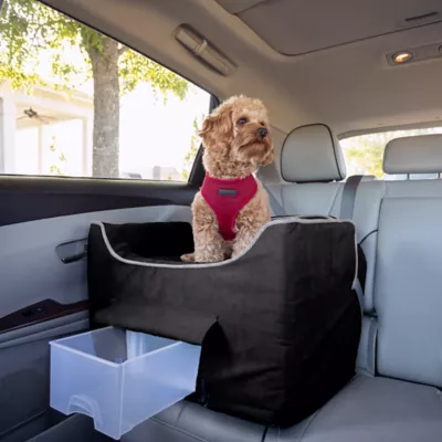 Snoozer® Pet Products Luxury Lookout 2 Elevated Dog Car Seat  W/ Safety Strap, Black - Image 2