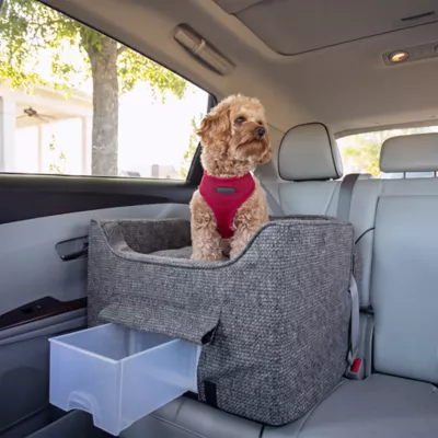 Snoozer® Pet Products Luxury Lookout 2 Elevated Dog Car Seat  W/ Safety Strap, Merlin Pewter - Image 2