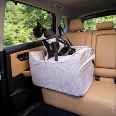 Snoozer® Pet Products Luxury Lookout 1 Elevated Dog Car Seat W/ Safety Strap, Palmer Dove - Image 2