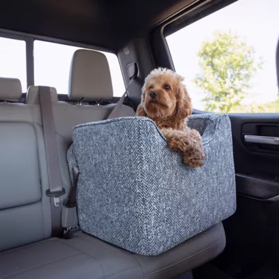 Snoozer® Pet Products Luxury Lookout 1 Elevated Dog Car Seat W/ Safety Strap, Palmer Indigo - Image 2