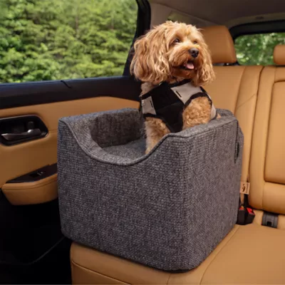 Snoozer® Pet Products Luxury Lookout 1 Elevated Dog Car Seat W/ Safety Strap, Merlin Pewter - Image 2
