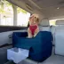 Snoozer® Pet Products Luxury Lookout 2 Elevated Dog Car Seat  W/ Safety Strap, Sapphire image thumbnail 2