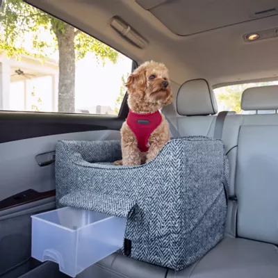 Snoozer® Pet Products Luxury Lookout 2 Elevated Dog Car Seat  W/ Safety Strap, Palmer Indigo - Image 2