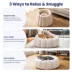 PawsPik 3-in-1 Convertible Plush Cave, Donut & Bolster Bed for Dogs & Cats, Medium image thumbnail 3
