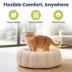 PawsPik 3-in-1 Convertible Plush Cave, Donut & Bolster Bed for Dogs & Cats, Medium image thumbnail 4