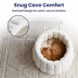 PawsPik 3-in-1 Convertible Plush Cave, Donut & Bolster Bed for Dogs & Cats, Medium image thumbnail 5