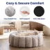 PawsPik 3-in-1 Convertible Plush Cave, Donut & Bolster Bed for Dogs & Cats, Medium image thumbnail 2