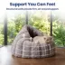 PawsPik 3-in-1 Convertible Plush Cave, Donut & Bolster Bed for Dogs & Cats, Medium image thumbnail 6