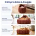 PawsPik 3-in-1 Convertible Plush Cave, Donut & Bolster Bed for Dogs & Cats, Medium image thumbnail 3