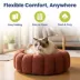 PawsPik 3-in-1 Convertible Plush Cave, Donut & Bolster Bed for Dogs & Cats, Medium image thumbnail 4