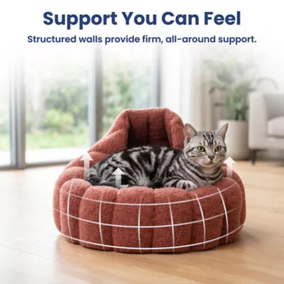 PawsPik 3-in-1 Convertible Plush Cave, Donut & Bolster Bed for Dogs & Cats, Medium - Image 6