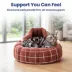 PawsPik 3-in-1 Convertible Plush Cave, Donut & Bolster Bed for Dogs & Cats, Medium image thumbnail 6