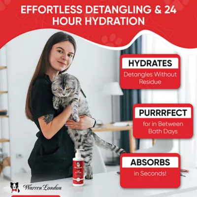 Warren London Cat Hydrating Butter, Unscented Leave-In Conditioner For Sensitive Skin- 8 Fl Oz - Image 3