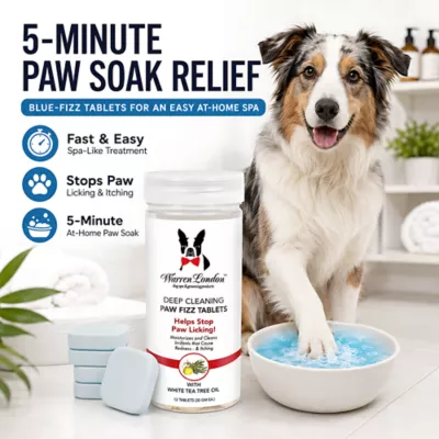 Warren London Deep Cleaning Paw Fizz Tablets W/ White Tea Tree Oil, Relieves Red & Itchy Paws- 12 Ct - Image 2
