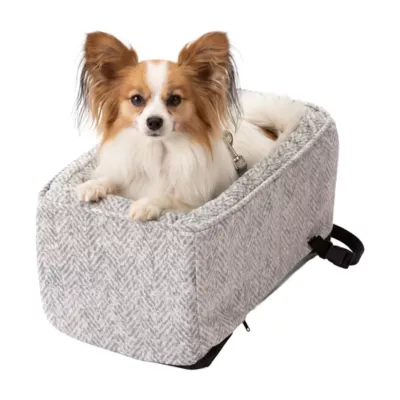 Snoozer® Pet Products Luxury Console Dog Car Seat W/ Microsuede Fabric & Safe Strap, Palmer Dove - Image 1