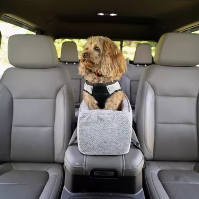Snoozer® Pet Products Luxury Console Dog Car Seat W/ Microsuede Fabric & Safe Strap, Palmer Dove - Image 2