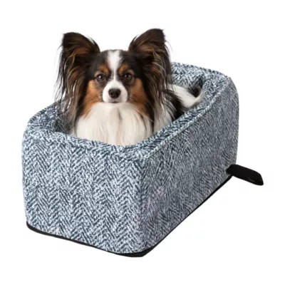 Snoozer® Pet Products Luxury Console Dog Car Seat W/ Microsuede Fabric & Safe Strap, Palmer Indigo - Image 1