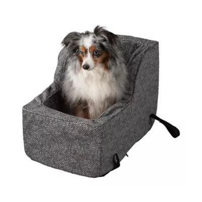 Snoozer® Pet Products Luxury Highback Console Dog Car Seat W/ Safety Strap, Merlin Pewter - Image 1