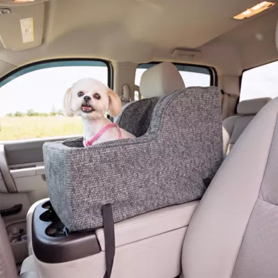 Snoozer® Pet Products Luxury Highback Console Dog Car Seat W/ Safety Strap, Merlin Pewter - Image 2