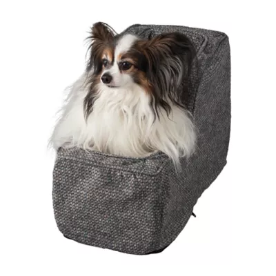 Snoozer® Pet Products Luxury Highback Console Dog Car Seat W/ Safety Strap, Merlin Pewter - Image 1