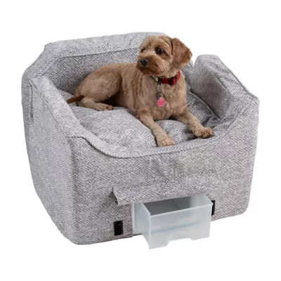 Snoozer® Pet Products Luxury Lookout 2 Elevated Dog Car Seat  W/ Safety Strap, Palmer Dove - Image 1
