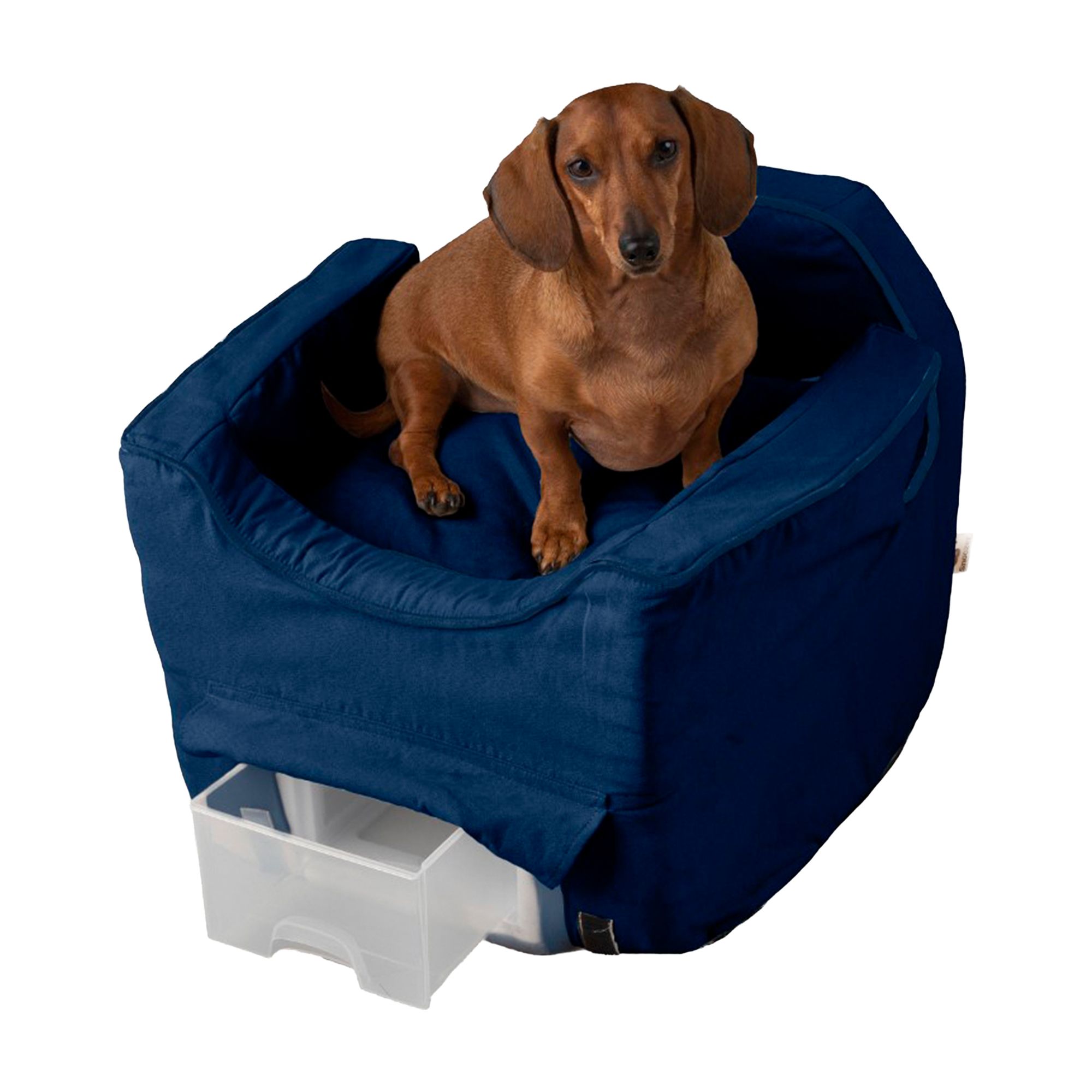 Snoozer® Pet Products Luxury Lookout 2 Elevated Dog Car Seat  W/ Safety Strap, Sapphire