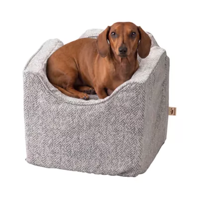 Snoozer® Pet Products Luxury Lookout 1 Elevated Dog Car Seat W/ Safety Strap, Palmer Dove - Image 1