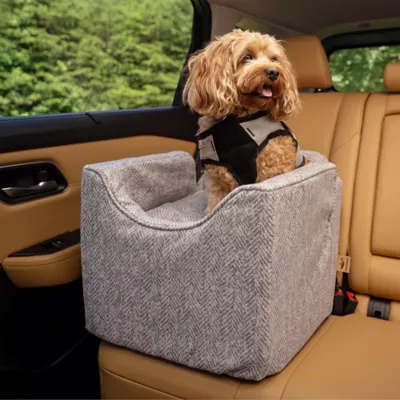 Snoozer® Pet Products Luxury Lookout 1 Elevated Dog Car Seat W/ Safety Strap, Palmer Dove - Image 2