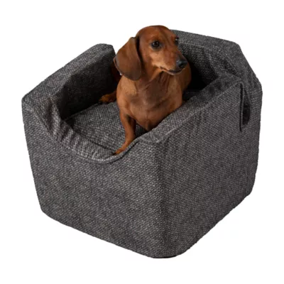Snoozer® Pet Products Luxury Lookout 1 Elevated Dog Car Seat W/ Safety Strap, Merlin Pewter - Image 1
