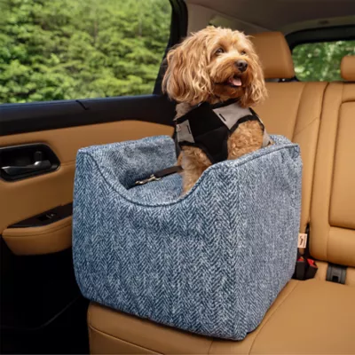 Snoozer® Pet Products Luxury Lookout 1 Elevated Dog Car Seat W/ Safety Strap, Palmer Indigo - Image 2