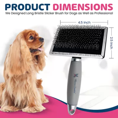 Warren London Gel-Handle Slicker Brush W/ Long & Strong Bristles, Durable Brush For Long, Thick Fur - Image 4